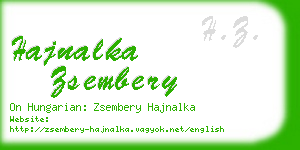 hajnalka zsembery business card